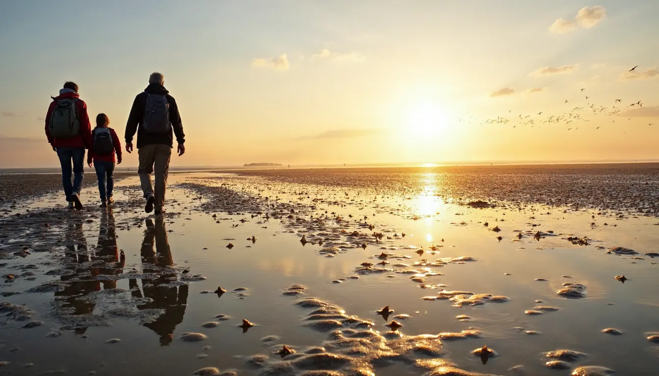 Wattwanderung im Herbst an der Nordsee